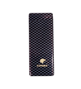 Cohiba Tek Torch Pürmüz Siyah Karbon Desenli Puro Çakmağı