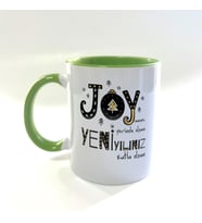 Joyumuz Yerinde Olsun Baskılı Yeşil Kulplu İçi Yeşil Yılbaşı Kupası