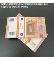 100 ADET 50 EURO GEÇERSİZ EĞLENCE OYUN ŞAKA  DÜĞÜN PARASI