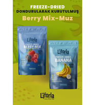 2’li Dondurularak Kurutulmuş Kuru Meyve - Sağlıklı Atıştırmalık - Berry Mix Ve Muz Kurusu Freeze Dried