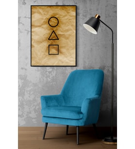 Çerçeveli  Tablo  Dekorasyon  Squid Game Pano Sticker Ev Dekoru Tekli Çerçeve (Siyah)