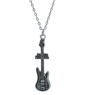 Avenged Sevenfold Elektro Gitar  Zincir Kolye - Gümüş Kaplama - Erkek Kadın Kolye - Kod:1089