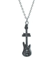 Avenged Sevenfold Elektro Gitar  Zincir Kolye - Gümüş Kaplama - Erkek Kadın Kolye - Kod:1089