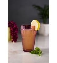 Akrilik Mürdüm Tekli Uzun Bardak & Su Meşrubat Bardağı 400 Ml ( Cam Değildir )