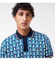 Lacoste Erkek Monogram Polo Yaka Triko Tişört Beyaz
