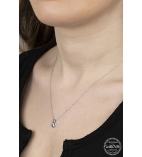 Union Swarovski Crystal Kadın Minimal Zirconia Gümüş Kolye