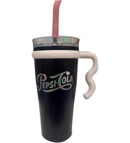 Çelik İçli Termos Bardak 1000 Ml Siyah Pepsi Kola
