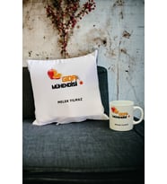 Gıda Mühendisi Kupa Bardak ve Yastık Set 003 (Beyaz)