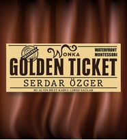 Kişiye Özel İsim Baskılı  Willy Wonka Altın Bilet
