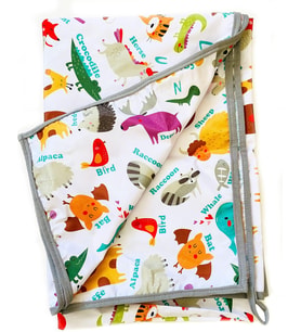 Zoo Su Geçirmez Yer/Masa Örtüsü, 145x300cm, Dikdörtgen,%100 Polyester, Aktivite, Yemek ve Oyun İçin, Doğa Dostu ve Çevreci