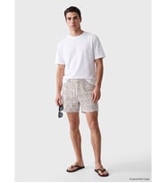 LCW SWIMWEAR Bej Kısa Boy Kareli Erkek Deniz Şortu