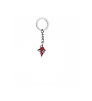 Gothic Red Star Unisex Zamak Kaplama Anahtarlık – Gücün ve Karanlık Estetiğin Anahtarı