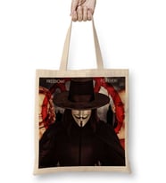 V For Vendetta Freedom Forever Bez Çanta Uzun Saplı