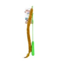 Peluşlu Tüylü Kedi Olta Oyuncağı Yeşil