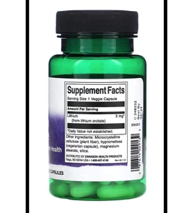 Swanson, Lithium Orotate, 5 mg, 60 Veggie Capsul.Usa Menşei.OZELSPORCUGIDALARIN'DAN 3934 (Renksiz)