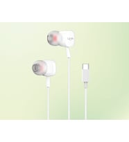 LİNKTECH H16 Kulak İçi USB-C Kablolu Mikrofonlu Kulaklık (Beyaz)