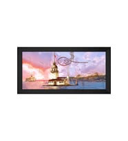 Manzara Temalı Kanvas Tablo 80 x 110 cm Siyah Çerçeve