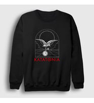 Presmono Unisex Siyah Dove Katatonia Sweatshirt 398451tt