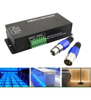 DMX-512 Dekoder Dijital Ekran Dimmer Sürücü RGBW 4 Kanal LED Kontrol Cihazı Şerit band DC12V-24V 348W