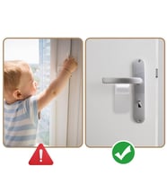 Pvc Pimapen Pencere Cam Balkon Kapısı Güvenli Emniyet Kilidi (Beyaz)