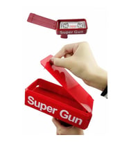 Mey İthalat® Kırmızı Parti Oyuncağı Para Saçma Fırlatma Tabancası Makinesi Super Money