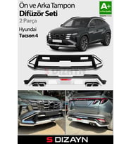 S-Dizayn Hyundai Tucson 4 Ön ve Arka Tampon Koruma Difüzör Seti 2025 Üzeri A+ Kalite