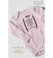 Erkekliğe İlk Adım Baskılı Bebek Zıbını – Çıtçıtlı Body  %100 Pamuk Uzun Kol (Bebek Pembesi)