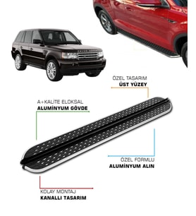 LAND ROVER RANGE ROVER SPORT UYUMLU 2005 2006 2007 2008 2009 2010 2011 2012 2013 ARACA ÖZEL YAN BASA