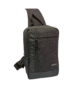 BodyBag Çanta Büyük Boy USB Çıkışlı Özel Askılı & Sağ ve Sol Yön Degiştirme Özel Dokuma Kumaş Uniseks Çanta (Siyah)