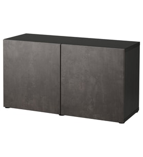 Dolap Kombinasyonu, Venge-Koyu Gri Taş Görünümlü, 120x42x65 cm