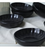 Keramika Mat Siyah Sirius Çerezlik / Sosluk 12 Cm 6 Adet 956