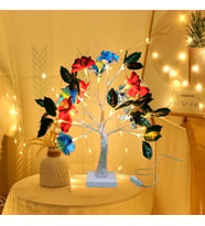 Led Işıklı Çiçek Masa Lambası, Renkli, 45x45