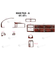 Meriç® Man TGX-TGS Ön Torpido Kaplama Maun 22 Parça 2007-› (Maun)