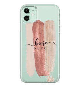 Apple Make-up Brush Tasarımlı Şeffaf Telefon Kılıfı
