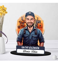 Kişiye Özel Erkek Çilingire Hediye Karikatürlü Biblo