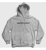 Presmono Unisex Gri Abcdefuckoff Kapüşonlu Sweatshirt 393457tt (Gri)