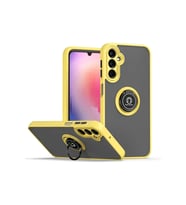 Galaxy A05S Kılıf Montreal Yüzüklü Silikon Kapak - Sarı