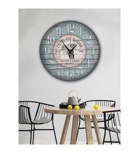 BİLGE LAZER Retro Tasarımlı Duvar Saati 35x35 Cm (Desenli)