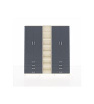 Arges Gardrop 10 Raflı 8 Çekmeceli 2 Askılı 220x30x243 Aytaşı-Antrasit