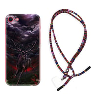 Apple iPhone 5 6 7 8 Plus Se XR Kılıf Boyun Asklı Rasta Silikon Dark Deer 1786