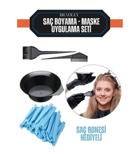 Mey İthalat® Hair Professional Saç Boyama Seti: 24'lü Bone, Karıştırma Kabı ve Tarak Fırça Takımı S