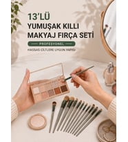 13 lü Yumuşak Kıllı Makyaj Fırça Seti Profesyonel Hassas Ciltlere Uygun Yapısı