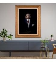 Altın Varaklı Paspartulu Çerçeveli Tablo rv1553