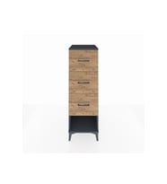 Kronos Dolap 3 Çekmeceli 44x59x134 Antrasit-Çam