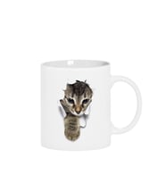 Sevimli Kedi Beyaz Kupa Bardak