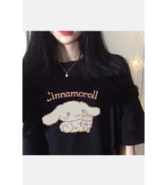 Cinnamoroll Kawaii Tişört (Siyah)