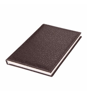 Deri Defter Günlük Journal Ajanda Tarihli Çizgili 168 Yaprak Hilton Vegan 17x24 cm (KAHVE)