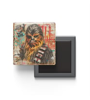 Chewbacca - Baskılı Buzdolap Magneti Kare - 9x9 cm