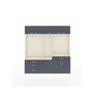 Arges Gardrop 8 Raflı 4 Çekmeceli 3 Askılı 220x30x243 Aytaşı-Antrasit