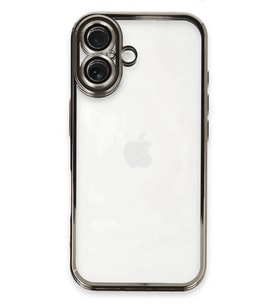 iPhone 16 Plus Kılıf Razer Lensli Silikon - Titanyum Gri